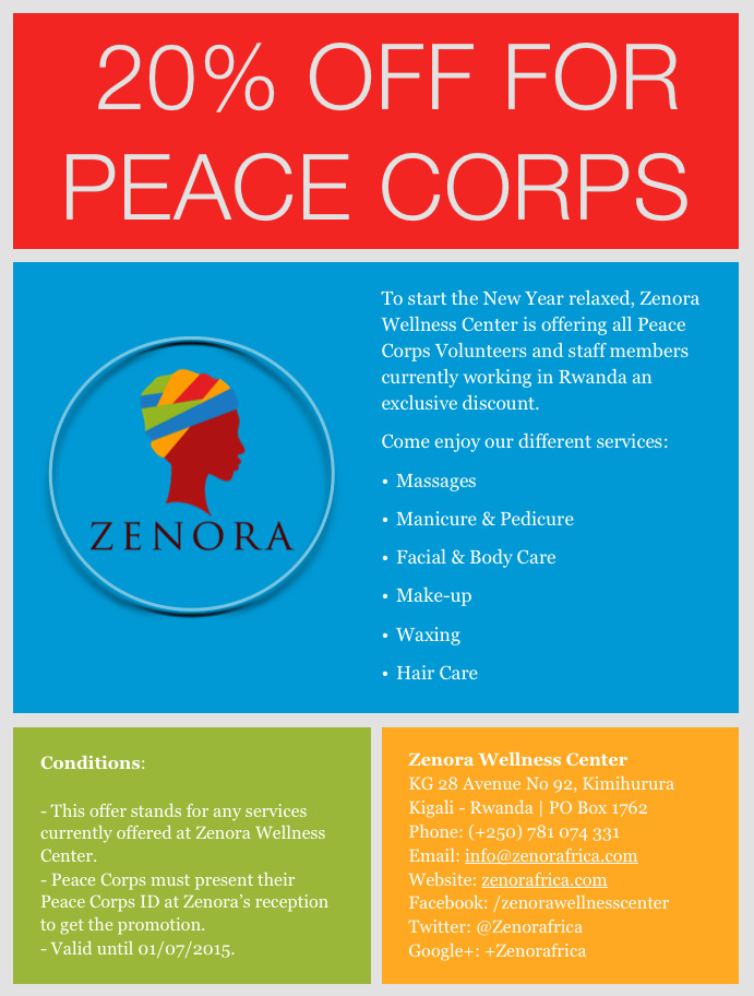 Peace Corps Discount - Zenora Wellness Center
